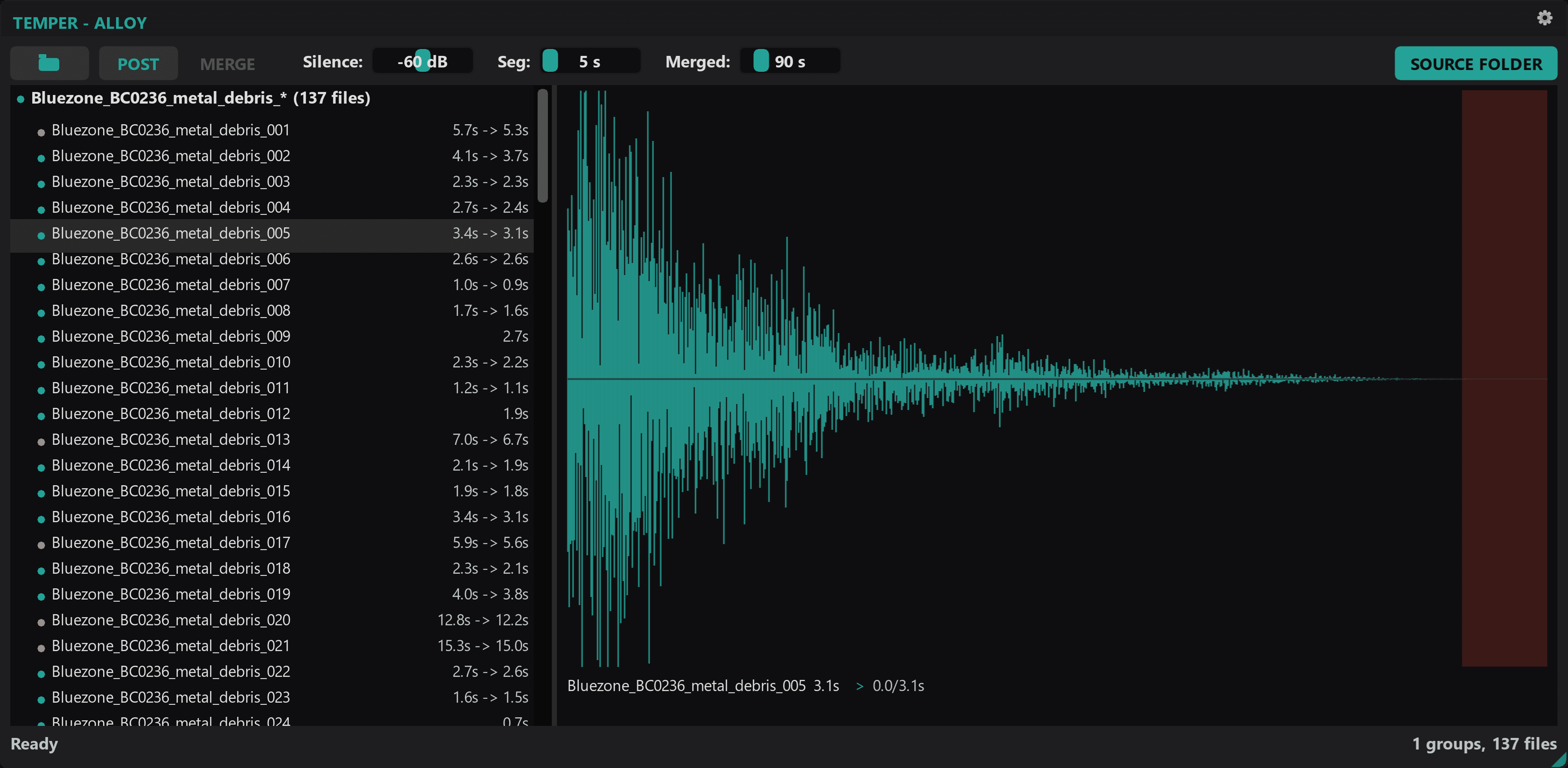 Temper Alloy interface
