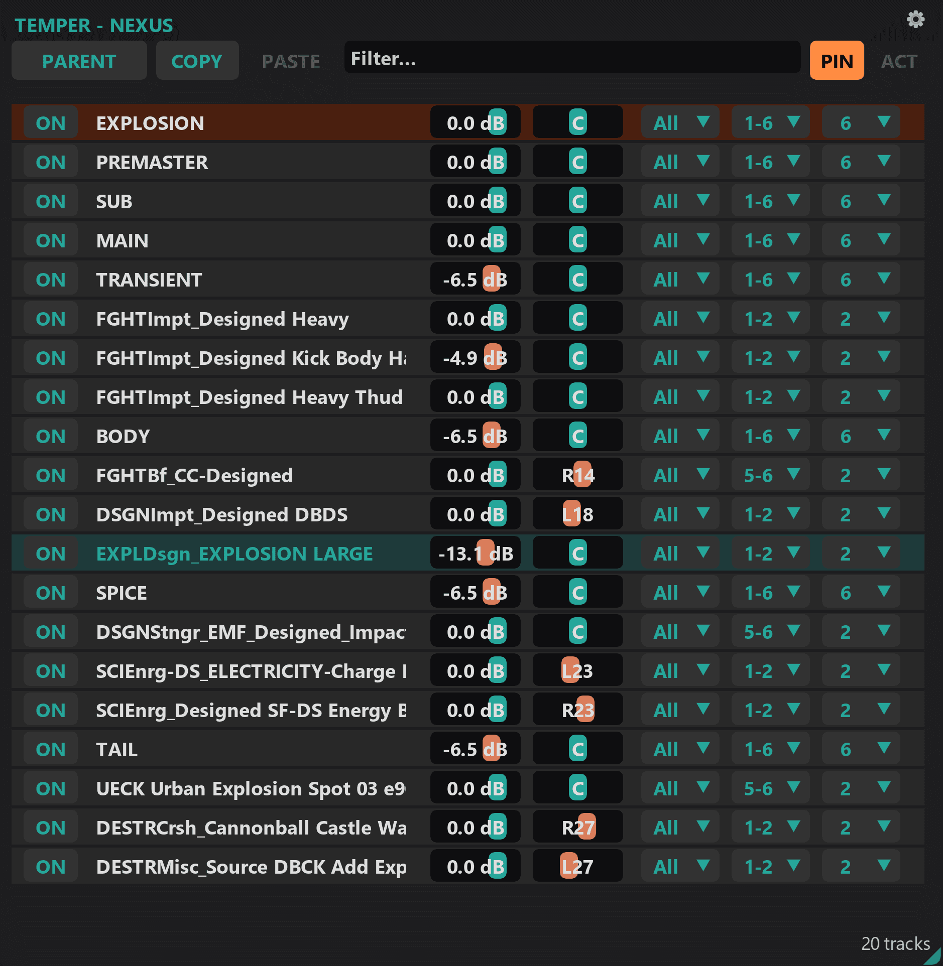 Temper Nexus interface