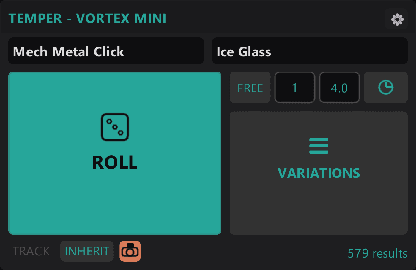 Temper Vortex Mini interface
